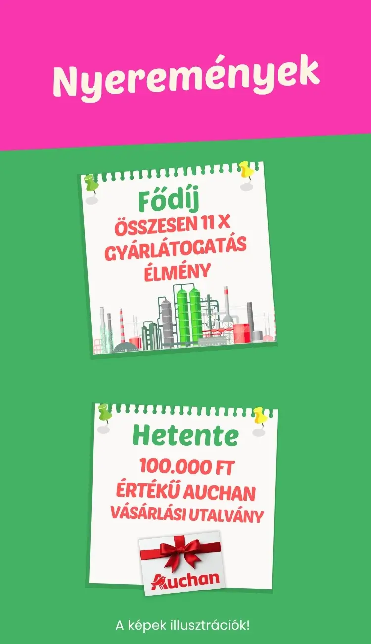 A promócióban megnyerhető nyeremények plakátképe.